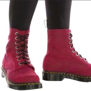 Dr. Martens Red Combat Boots